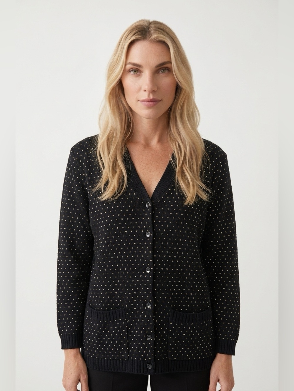 Vintage Lurex knit cardigan